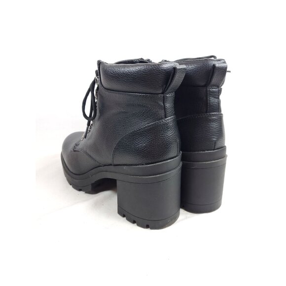 NOBO Women's Size 10 Chunky Heel Combat Boots Black Faux Leather - Picture 4 of 8